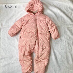 Jan & Jul 18-24 Months Baby Snowsuit Prairie Flowers Waterproof Snow Winter Girl